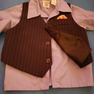 happy falls 3t dressshirt with vest